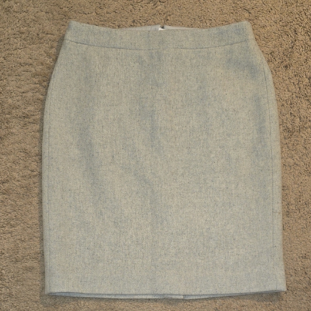 J. Crew Light Gray Pencil Skirt